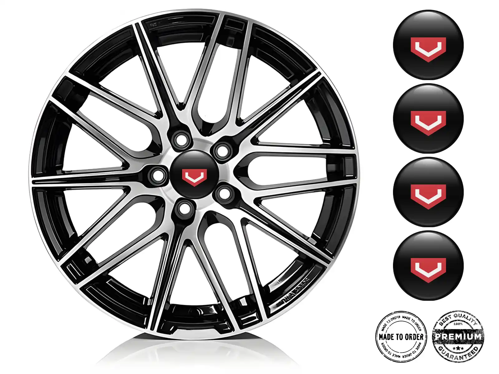 Vossen Pegatinas de Aro para Autos Emblemas de Alta Calidad